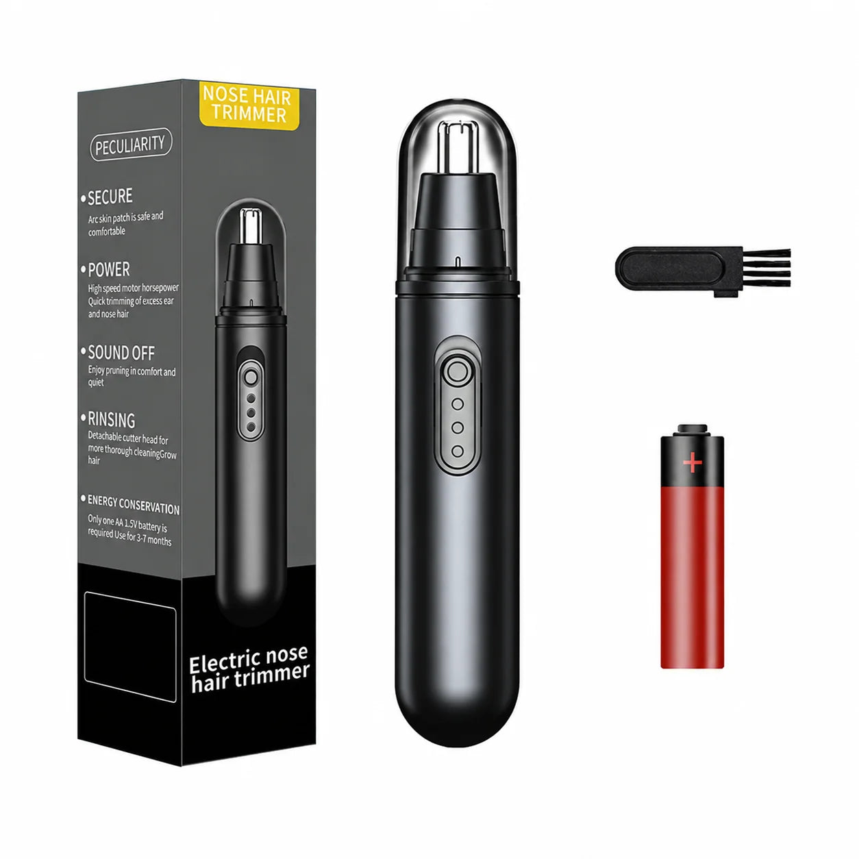 Waterproof Nose and Ear Hair Trimmer