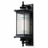 Weatherproof Metal Ribbed Glass Outdoor Wall Light (Hardwired)