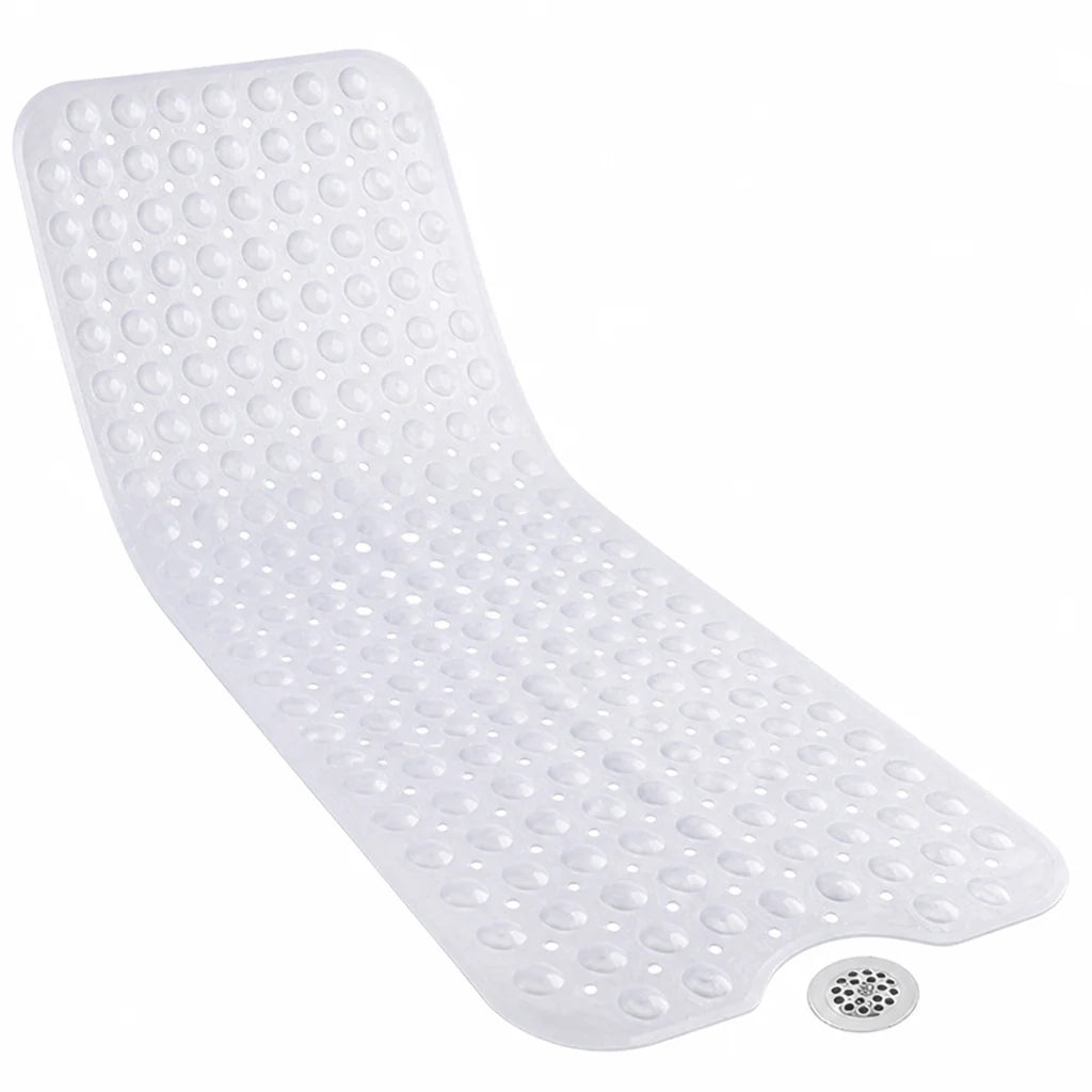 Extra-Long Non-Slip Bath Mat (Suction Cups & Drain Holes)