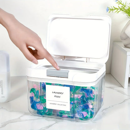 Laundry Detergent Pods Storage Box with Lid