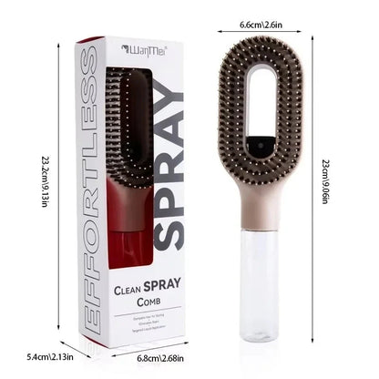 Hairbrush with Spray Mist – 2-in-1 Detangling