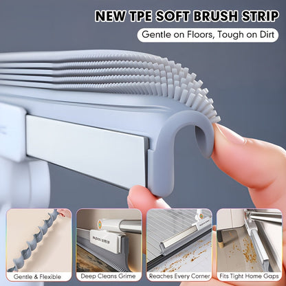 Floor mop with TPE brush strip