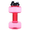 Dumbbell-shaped BPA-free drinking bottle with flip lid