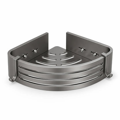 Rust-Resistant Aluminum Corner Shower Shelf without Drilling (90° Corner)