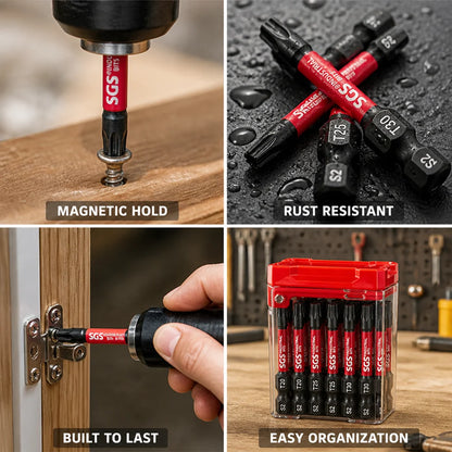Magnetic S2 Steel Torx Bit Set (15-piece)