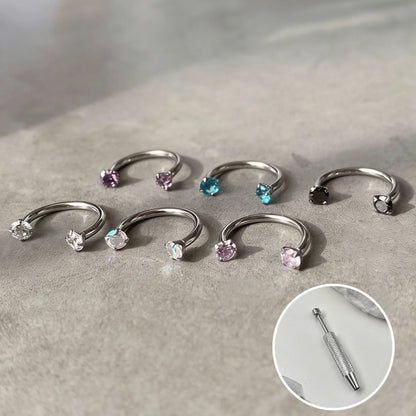 Horseshoe Nose Ring with Internal Thread