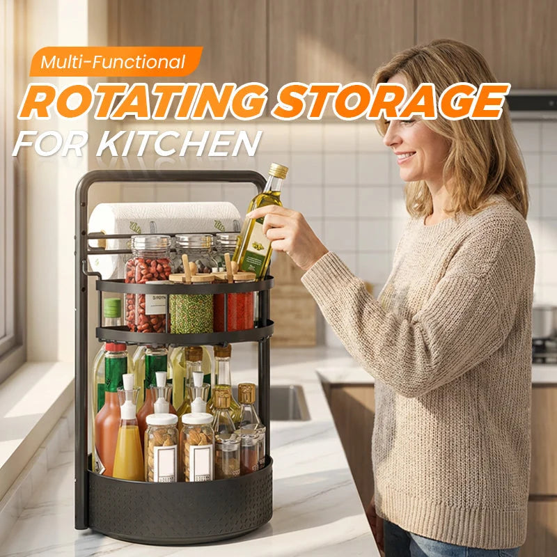 Rotating Kitchen Shelf with 360° Rotation