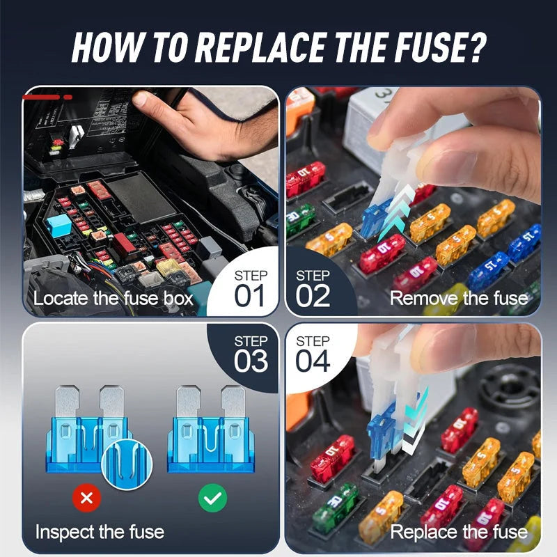 Car Fuse Kit 300 Pieces with Fuse Puller
