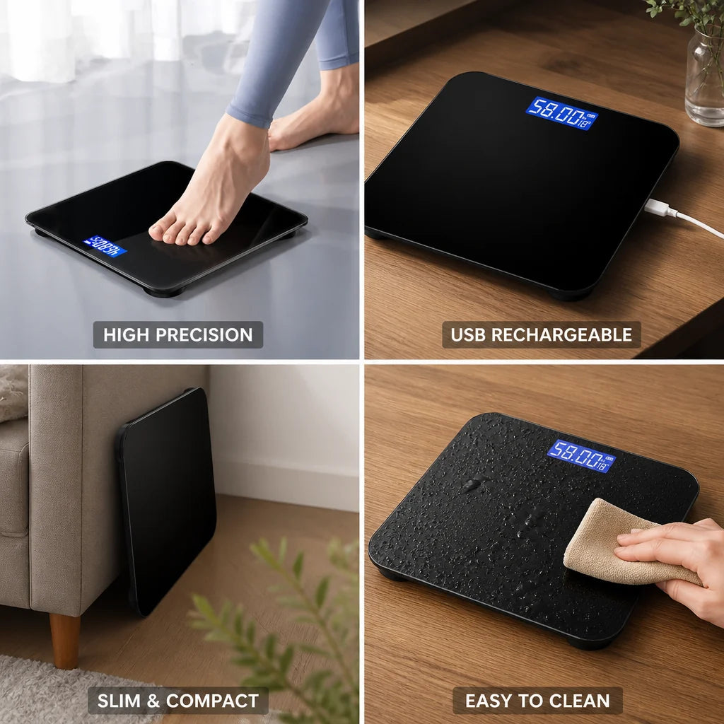 USB Rechargeable High-Precision Digital Body Scale