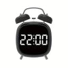 Digital alarm clock with classic twin bell