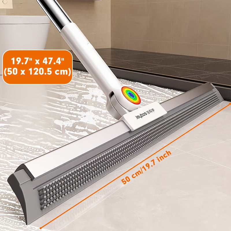 Floor mop with rubber lip & TPE bristles