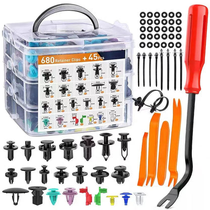 Car Fastening Clips Set 680 Pieces