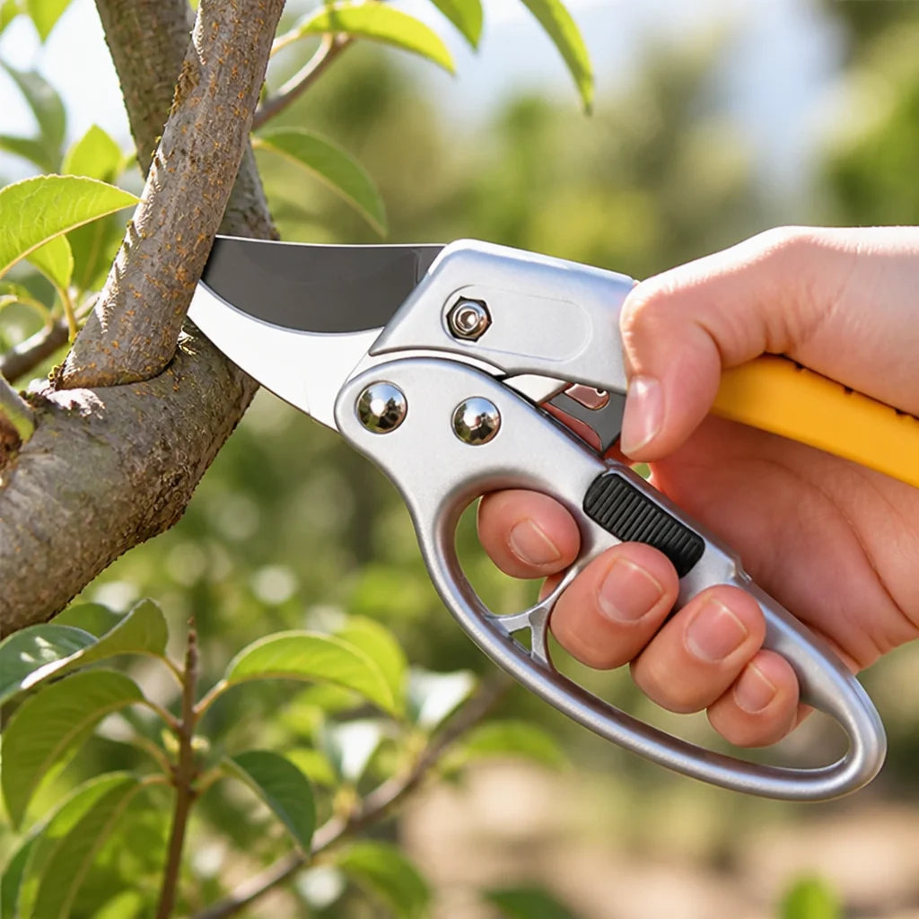 SK5 Steel Energy-Saving Ratchet Garden Pruner (Ergonomic Non-Slip Handle)