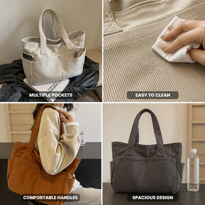 Multi-pocket Shoulder Bag with Easy Cleaning System (Ergonomic Handles)
