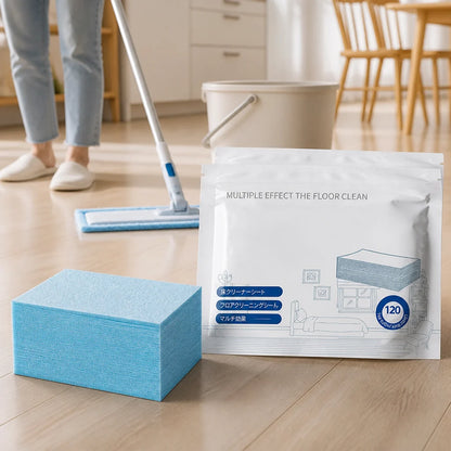 Water-Soluble Multi-Surface Floor Cleaning Wipes (120 Pieces)