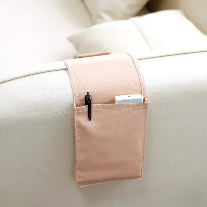 Bed Organizer Cotton-Linen with Multiple Compartments