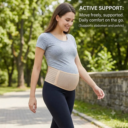 Maternity belt with belly and pelvic support
