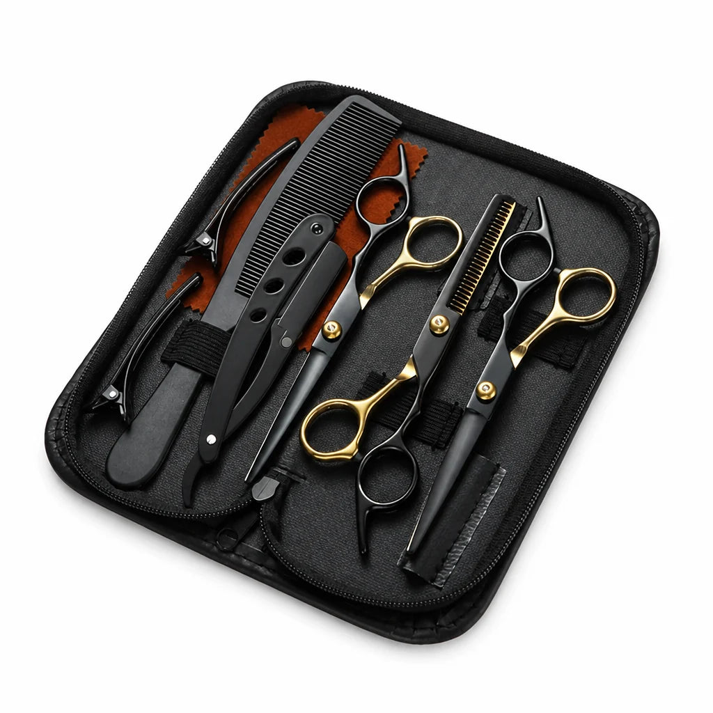 Stainless Steel Ergonomic Thinning and Texturizing Scissors Set
