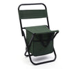 Folding chair with integrated cooler bag