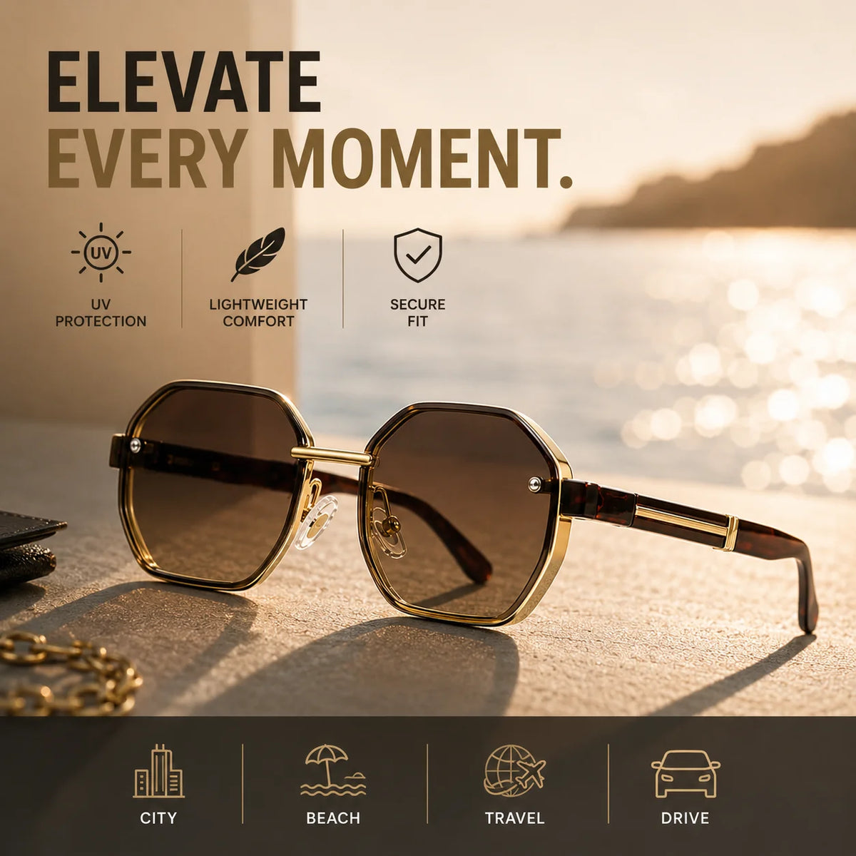 Unisex Designer Sunglasses with UV Protection