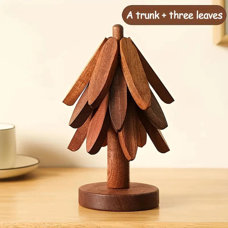 Bamboo Coaster Set, 4 Pieces