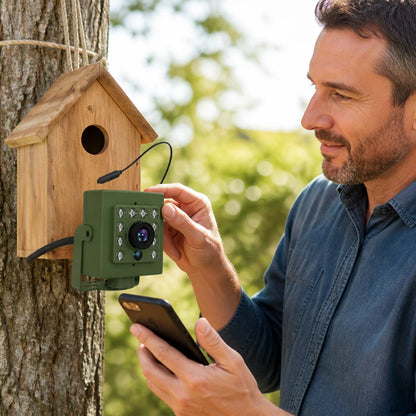 1080p Night Vision Weatherproof Bird Nest Box Camera
