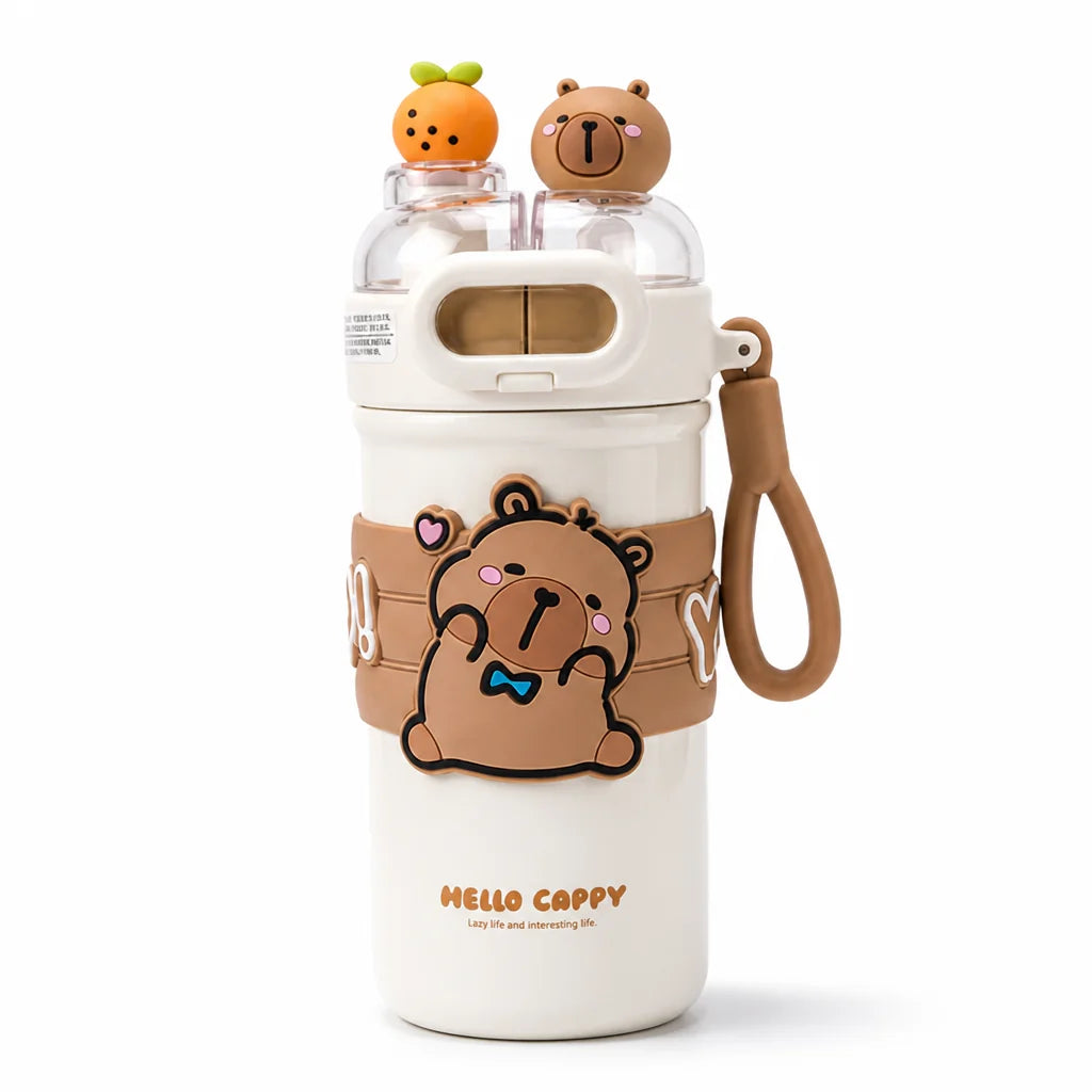 Insulated Stainless Steel Water Bottle for Kids with Two Compartments (520 ml)