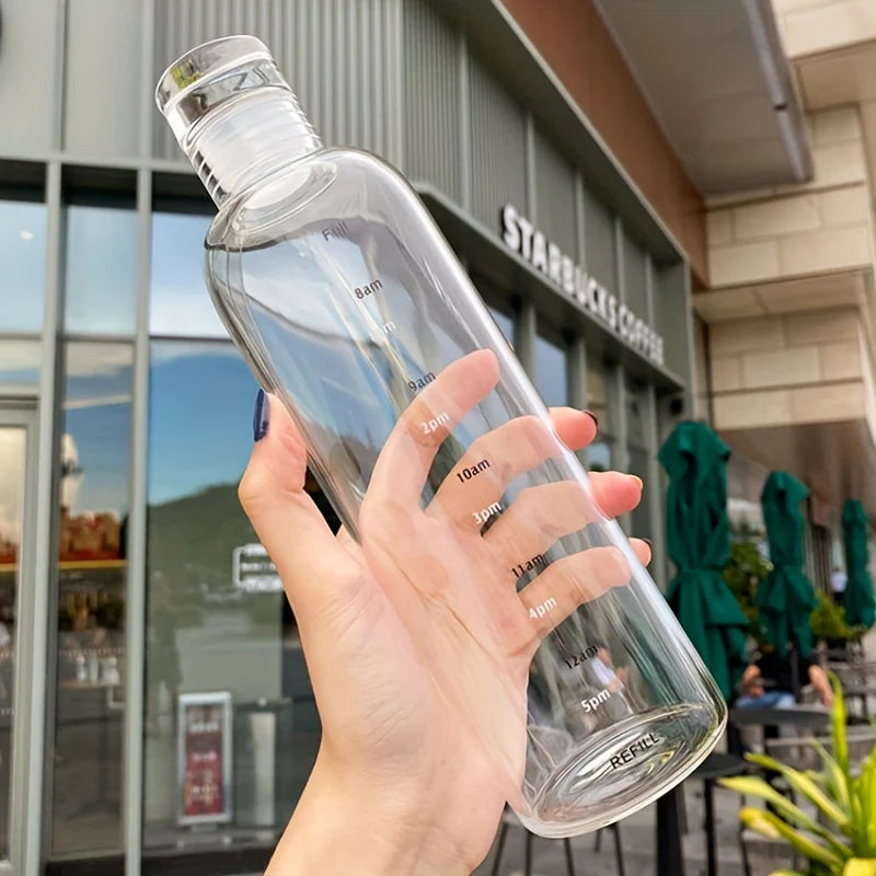 Water Bottle with Time Markings 500/700 ml