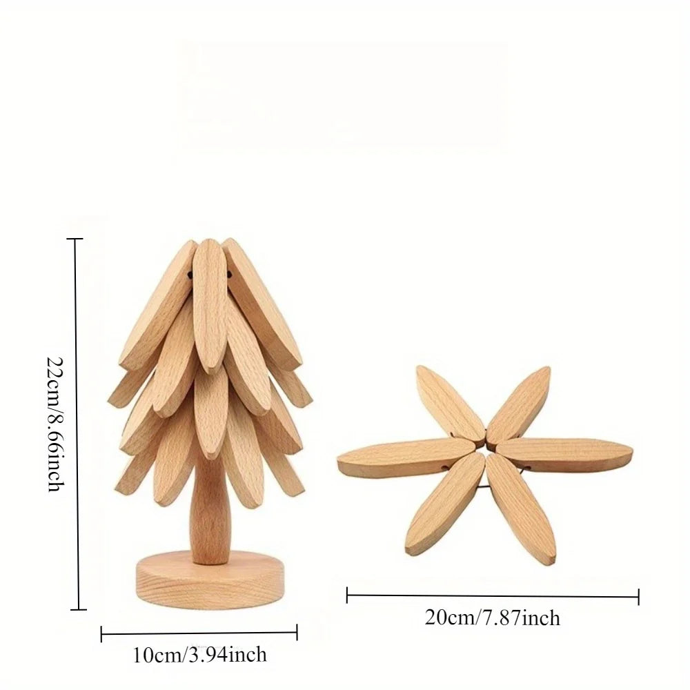 Bamboo Coaster Set, 4 Pieces
