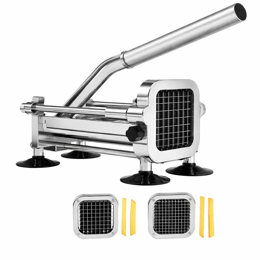 Stainless Steel French Fry Cutter with 2 Inserts