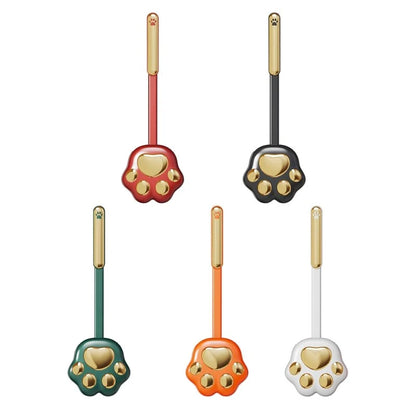 Toilet Brush with Paw Print & Silicone Bristles