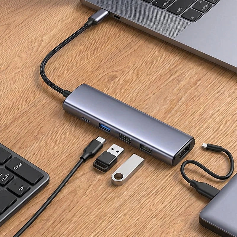 5-in-1 USB-C Hub with 4K HDMI Output