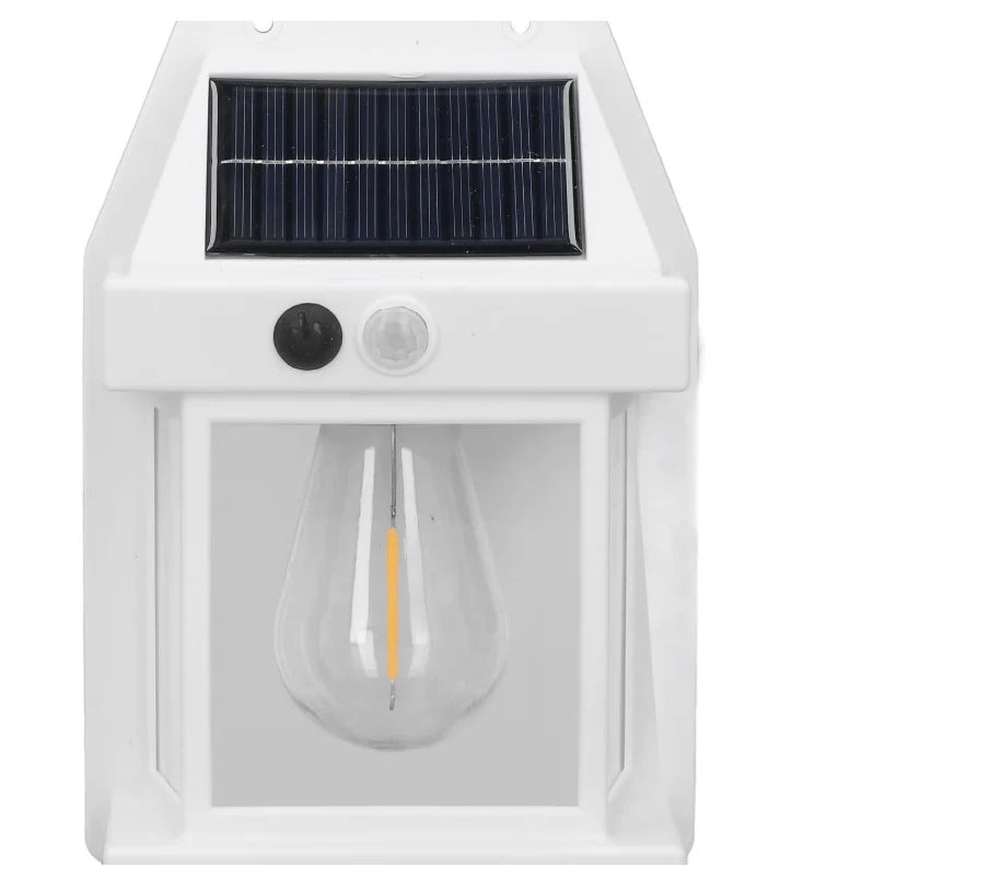 Solar wall light with motion sensor