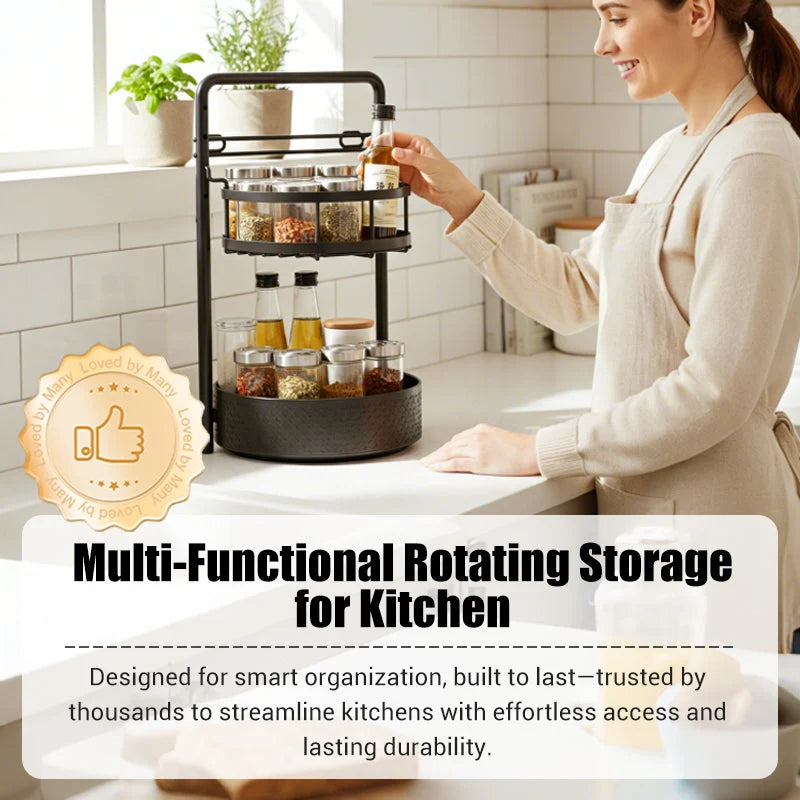 Rotating Kitchen Shelf with 360° Rotation