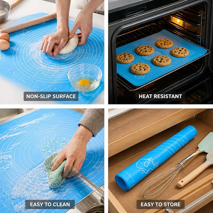 Heat Resistant Silicone Non-Stick Baking Mat (Extra Large)