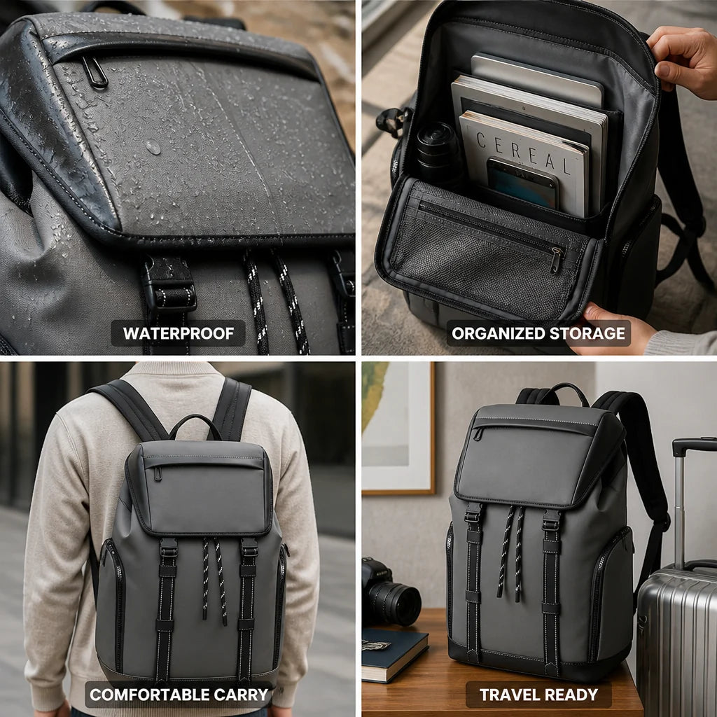 Weatherproof Travel Backpack with Multiple Compartments