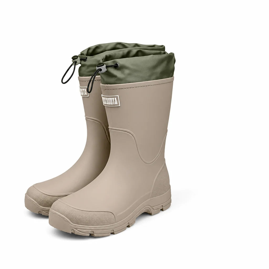 Waterproof Non-Slip Rubber Rain Boots for Women, Mid-Height