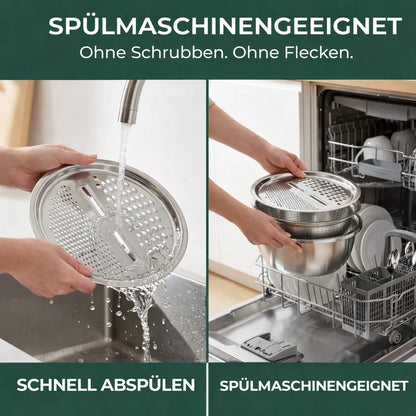 3-in-1 Stainless Steel Mixing Bowl Set with Grater and Sieve
