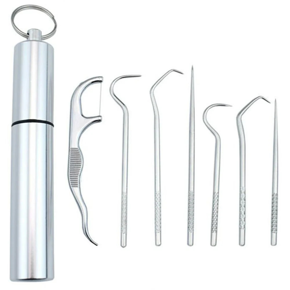7-piece stainless steel toothpick set