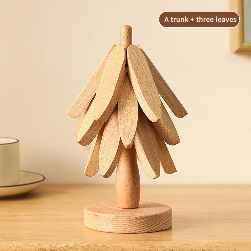 Bamboo Coaster Set, 4 Pieces