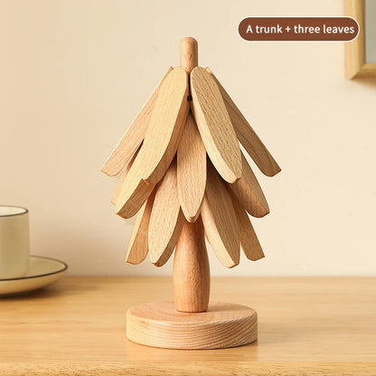 Bamboo Coaster Set, 4 Pieces