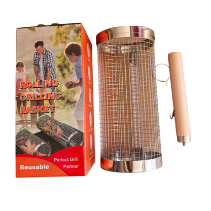 GrillEase™ Rolling Basket — Master the Grill and Enjoy Juicy, Perfectly Cooked Delicacies with Every Turn!