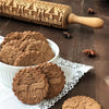 Patterned Rolling Pin with Christmas Cookie Cutters