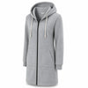 Cotton Blend Fleece Zip-Up Hoodie Tunic
