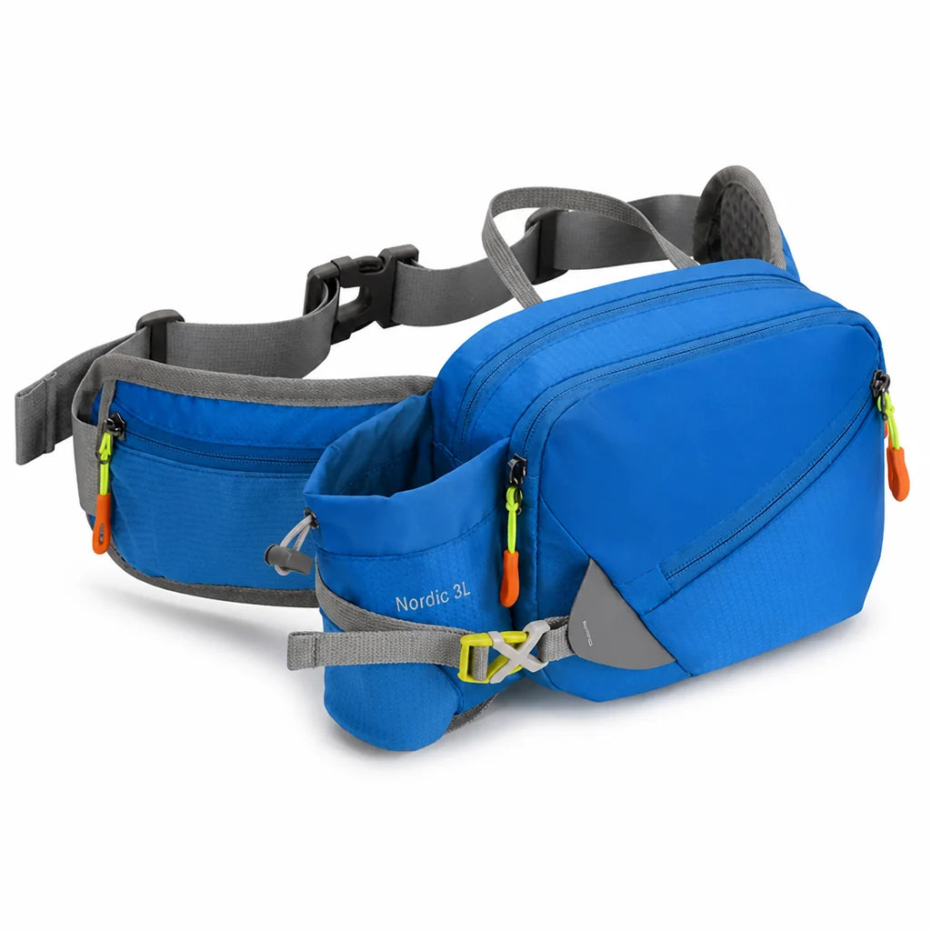 Ultralight Oxford Fabric Waist Pack for Running (with Bottle and Phone Pockets)