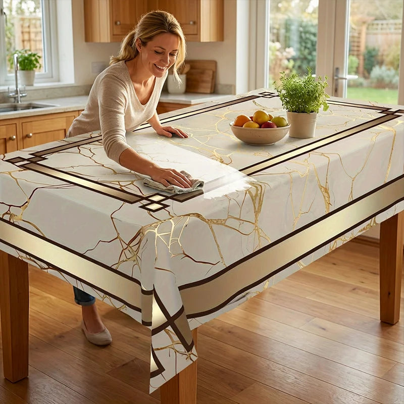 LuxeGuard™ Marble Tablecloth — Flawless Protection That Lets Every Moment Shine Worry-Free