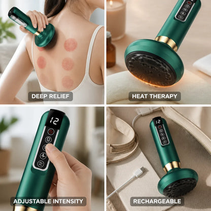 Rechargeable Handheld Vacuum Cleaner with Heating Function for Cupping Massage