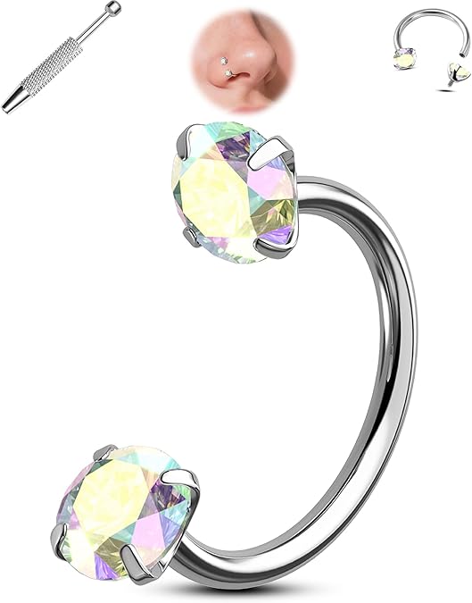 Horseshoe Nose Ring with Internal Thread