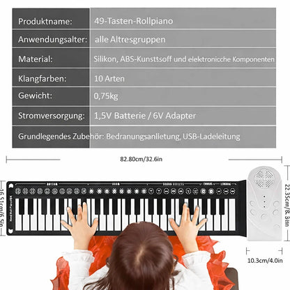 FlexiKeys™ Roll-Up Piano — Play Your Music Freely, Anywhere and Anytime