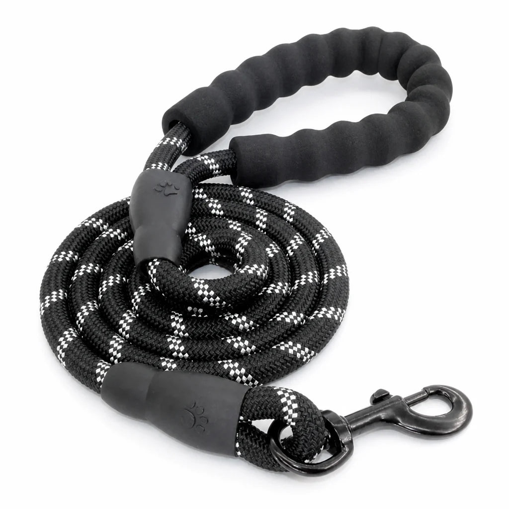 Reinforced Nylon Handle with Padding & Reflective Edge Dog Leash (for Strong Dogs)